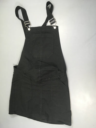 Robe Salopette denim noir, moins cher chez Petit Kiwi