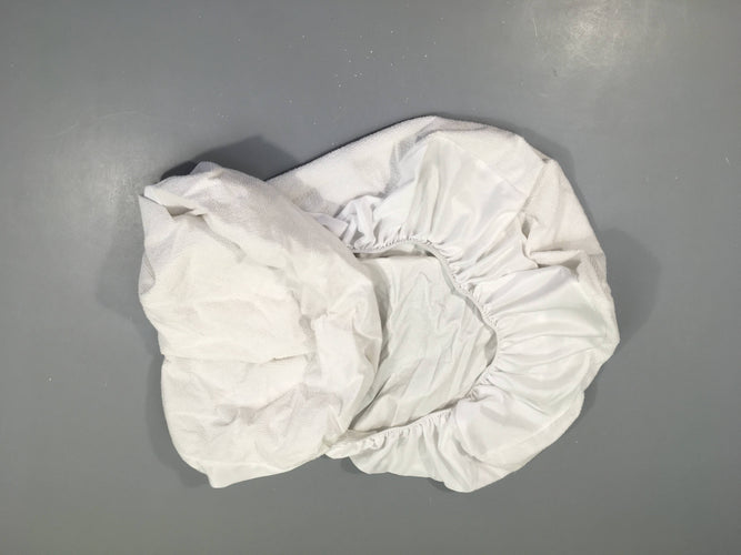 Alèse drap housse imperméable éponge blanc, 40x80cm, moins cher chez Petit Kiwi