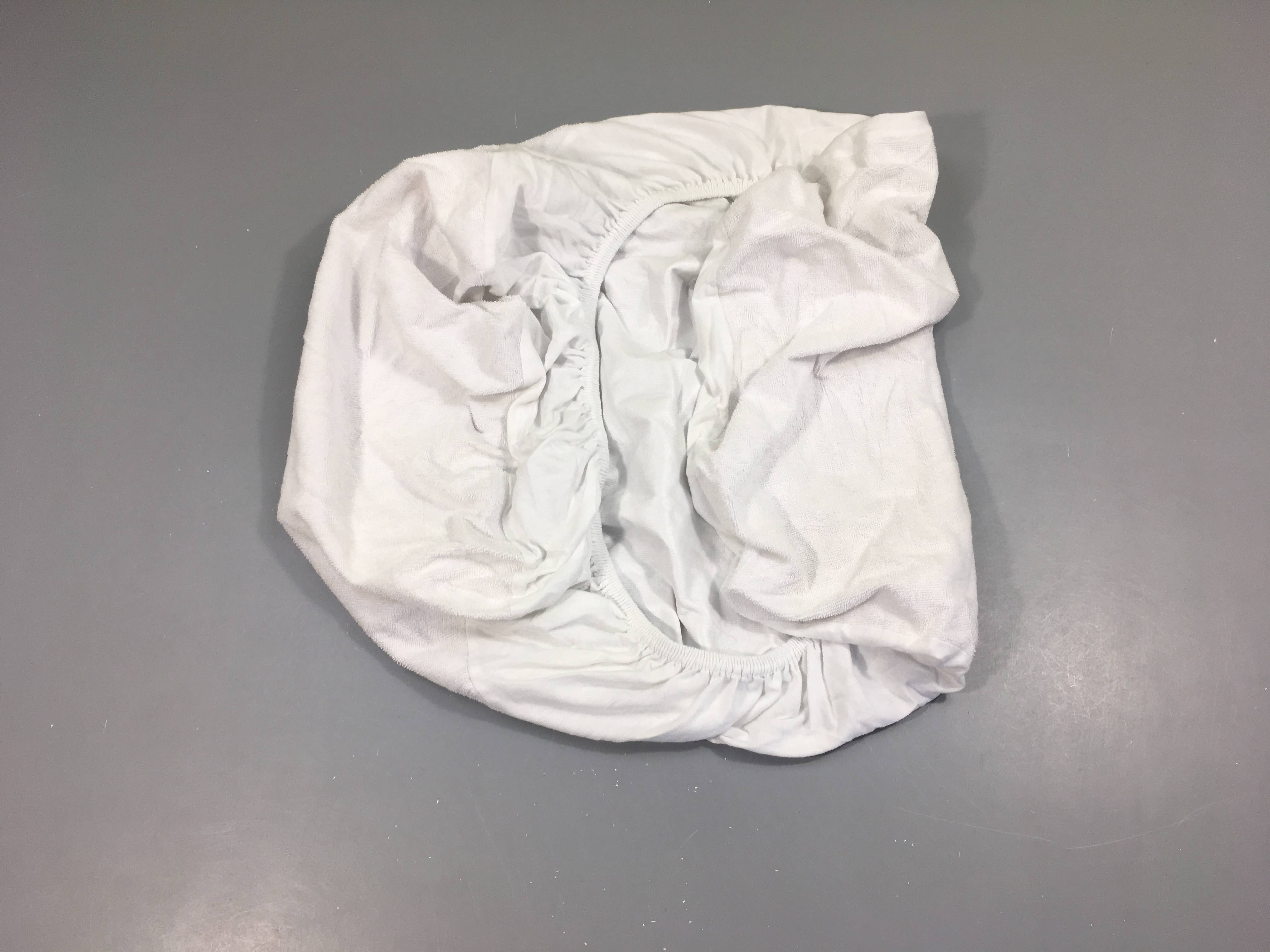 Alèse drap housse imperméable éponge blanc, 40x80cm, Kadolis