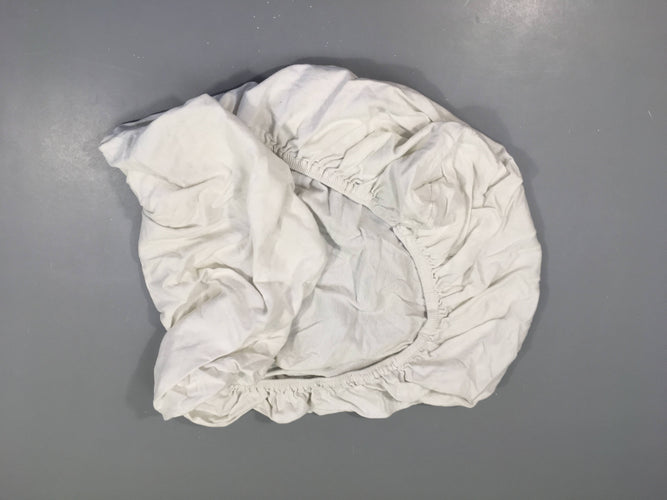 Drap housse pour berceau jersey blanc, 50x80cm, moins cher chez Petit Kiwi