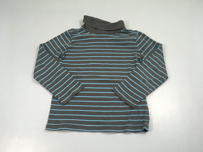 T-shirt col roulé gris foncé ru bleu, moins cher chez Petit Kiwi
