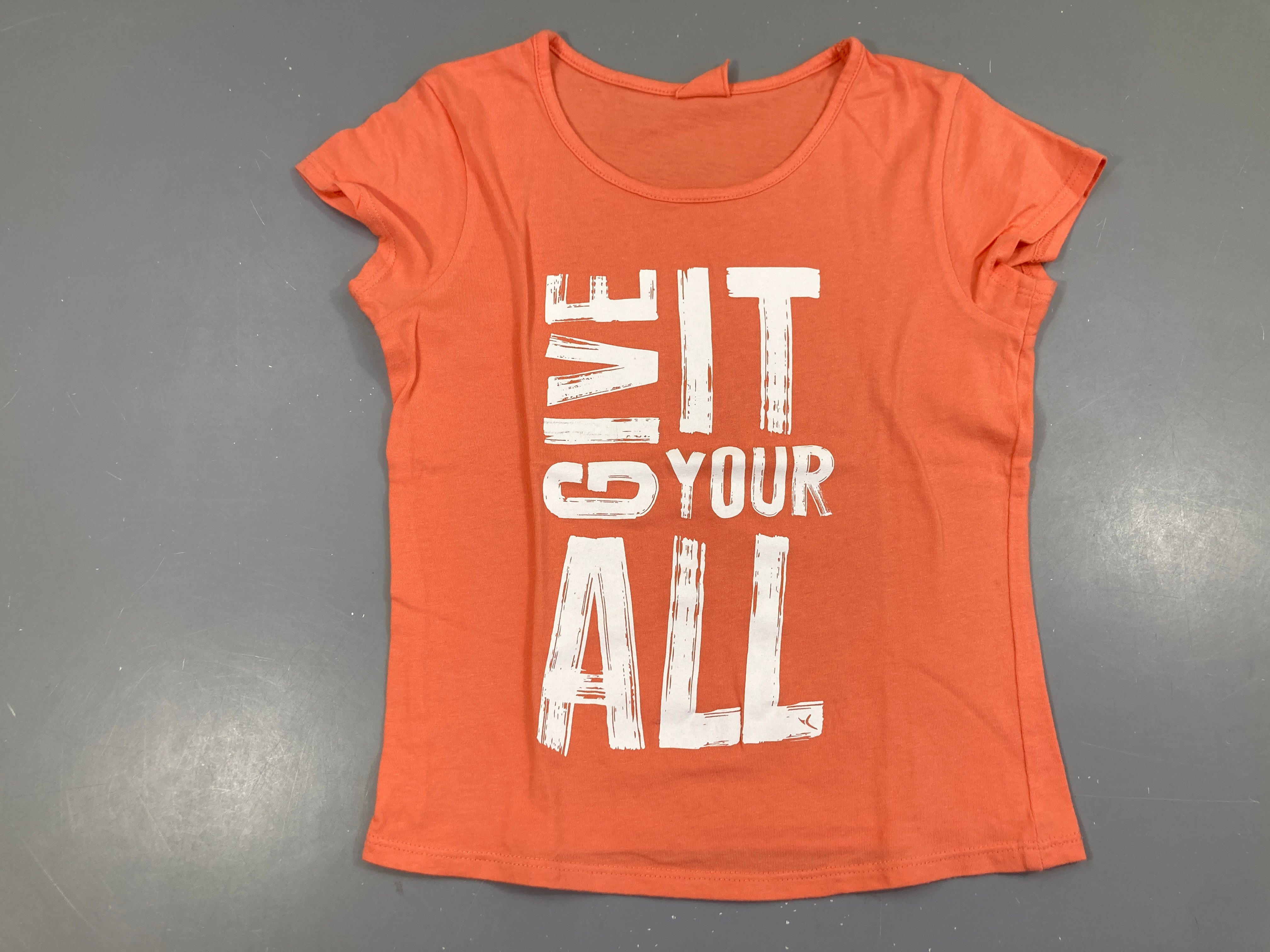 T-shirt m.c orange Give it