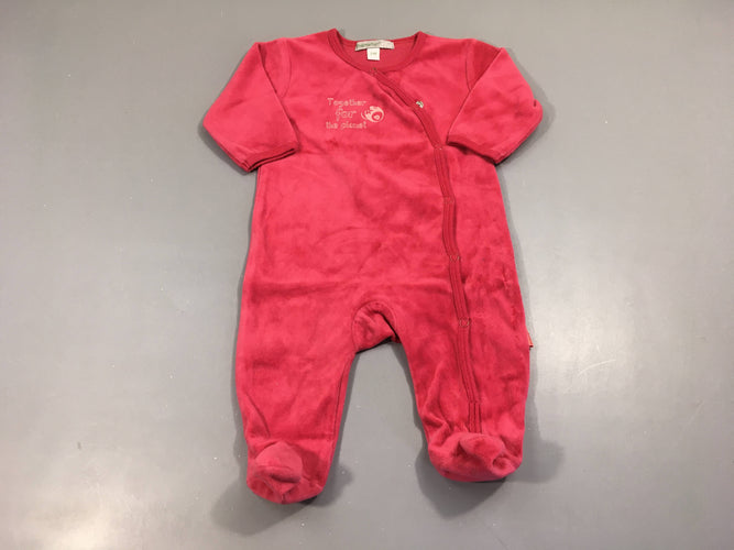 Pyjama velours rose vif Together, moins cher chez Petit Kiwi
