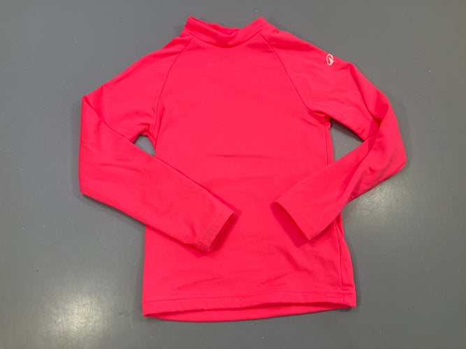 T-shirt m.l col montant rose fluo t.echnique termique, moins cher chez Petit Kiwi