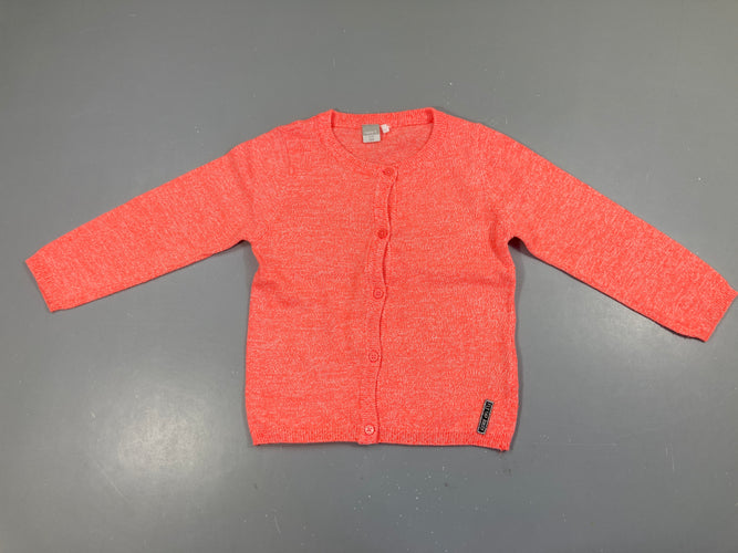 Gilet orange néon chiné, moins cher chez Petit Kiwi