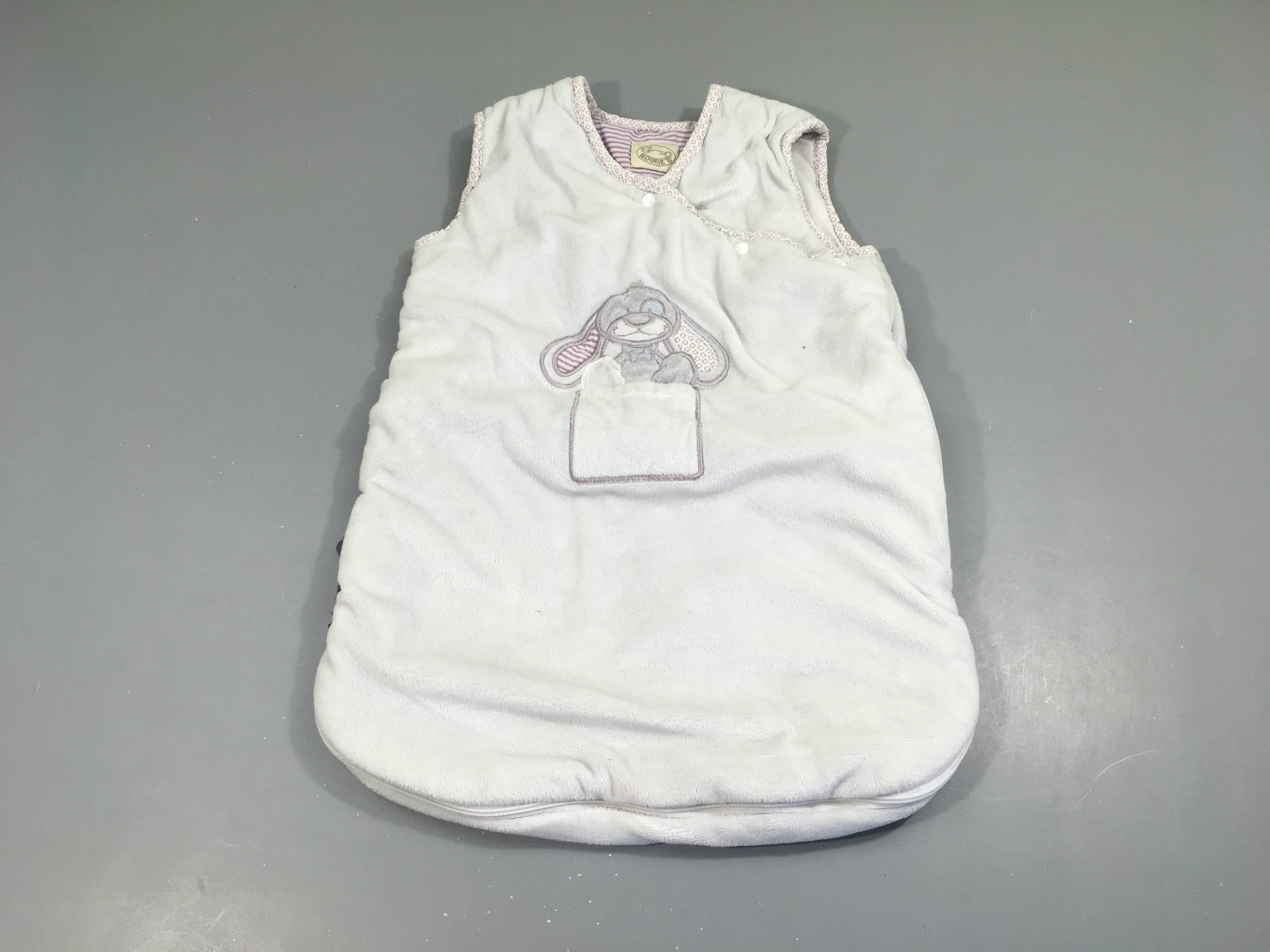 Sac de couchage s.m ouatiné velours bleu clair Arthur