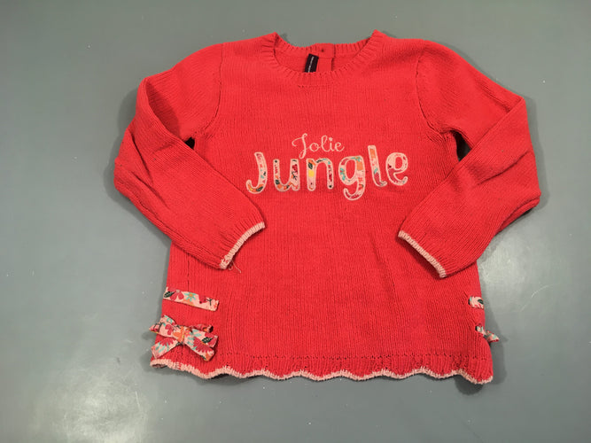 Pull rose Jungle, moins cher chez Petit Kiwi