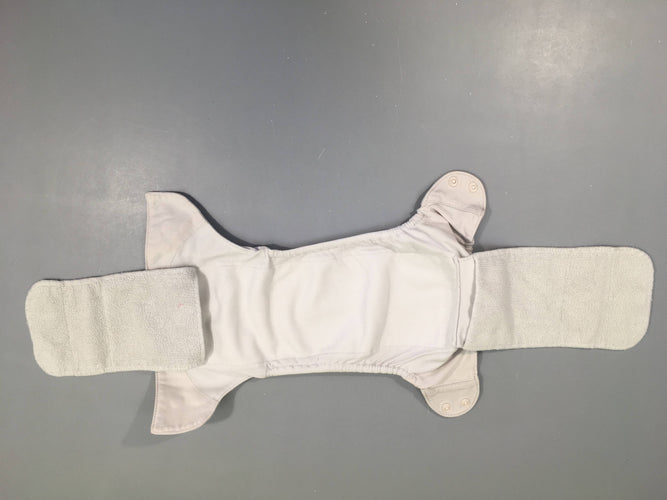 Bum genius lange lavable gris clair, moins cher chez Petit Kiwi