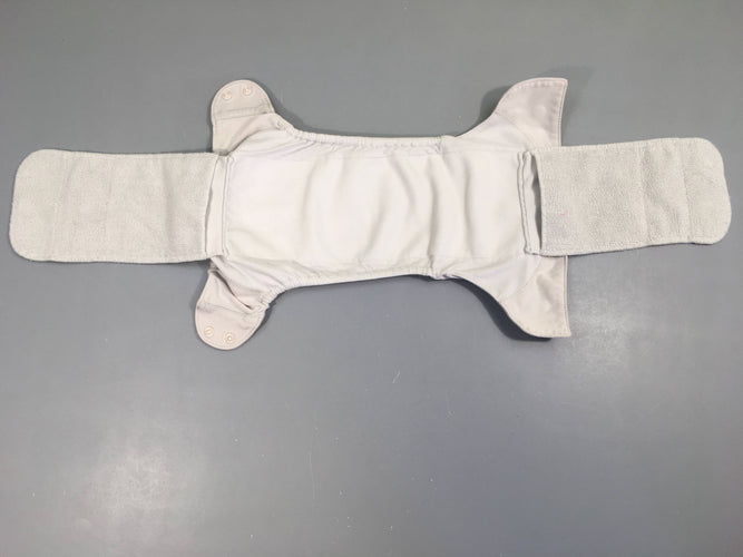 Bum genius lange lavable gris clair, moins cher chez Petit Kiwi