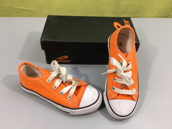 Baskets toiles oranges Panther, moins cher chez Petit Kiwi