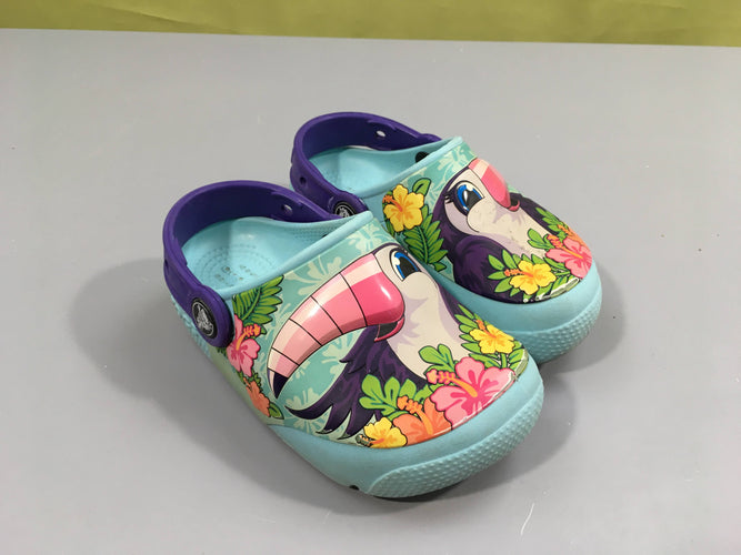 Crocs bleues Oiseaux Bec pouvant s'éclairer (le temps que les piles fonctionnent encore;) ) C9, moins cher chez Petit Kiwi