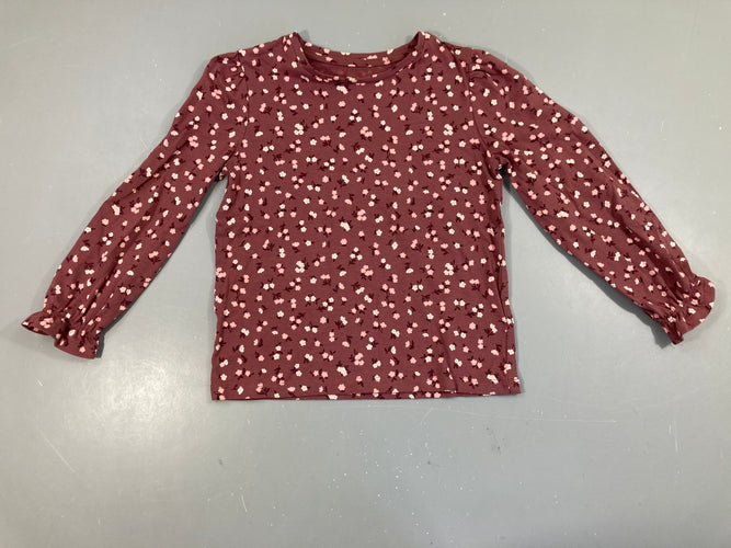 T-shirt m.l mauve fleurs, moins cher chez Petit Kiwi