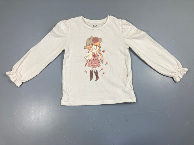 T-shirt m.l blanc fille tulle, moins cher chez Petit Kiwi