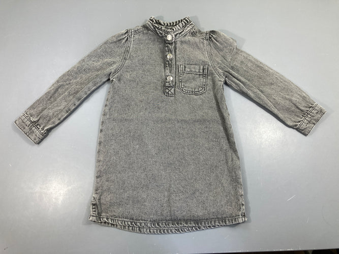 Robe m.l jean gris, moins cher chez Petit Kiwi
