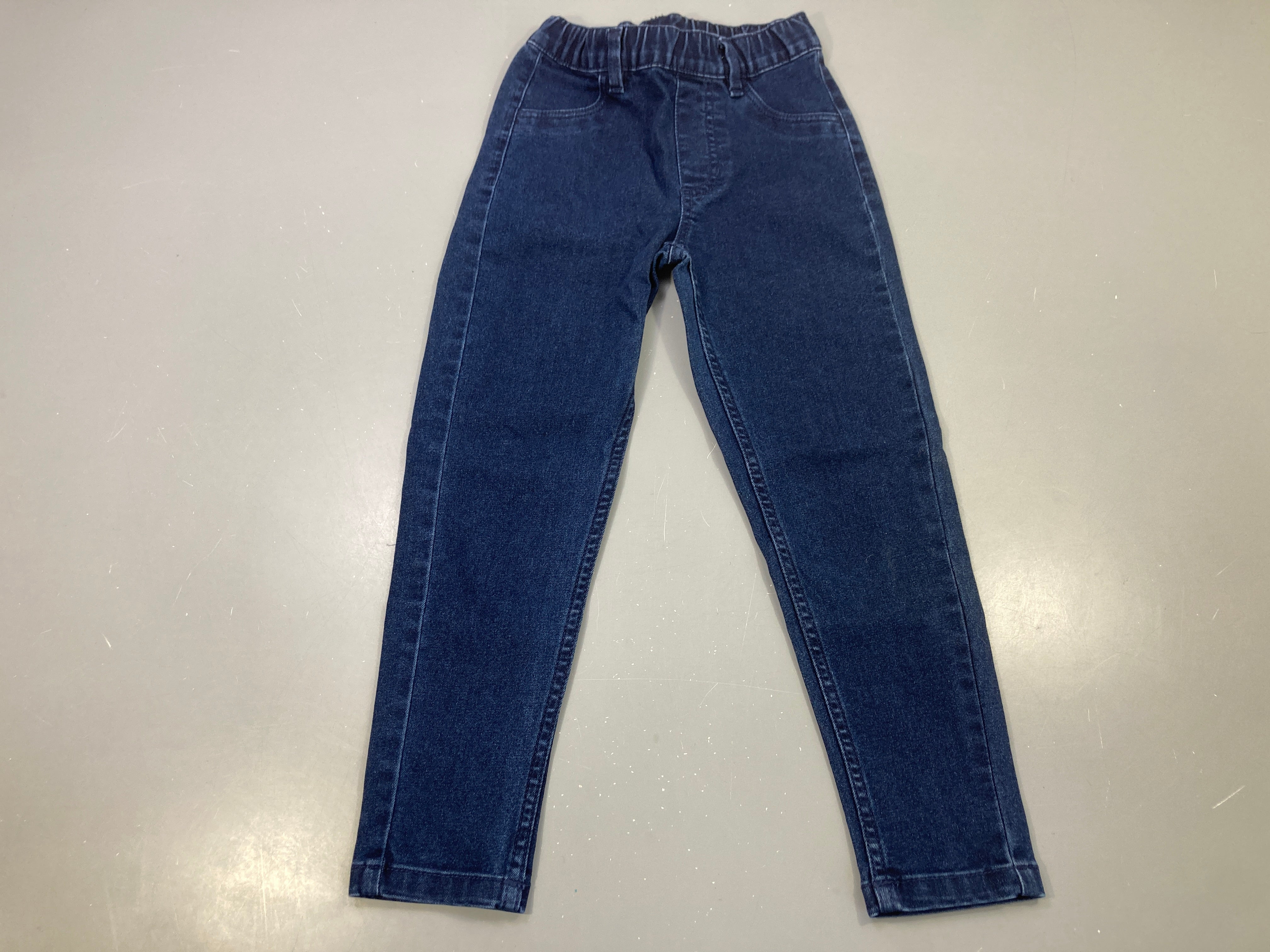 Pantalon jean bleu brut, taille élastique, Aldi