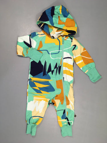 Robe sweat à capuche colorée formes géométriques + Tenue bébé 6-12m, moins cher chez Petit Kiwi