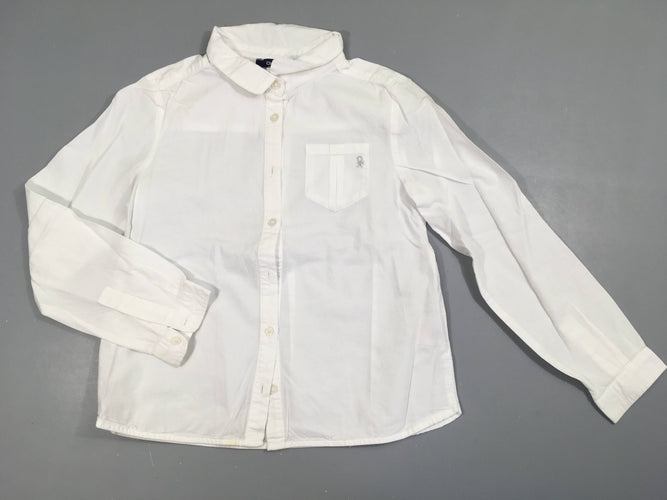 Chemise m.l blanche ! petite bas de la chemise, moins cher chez Petit Kiwi