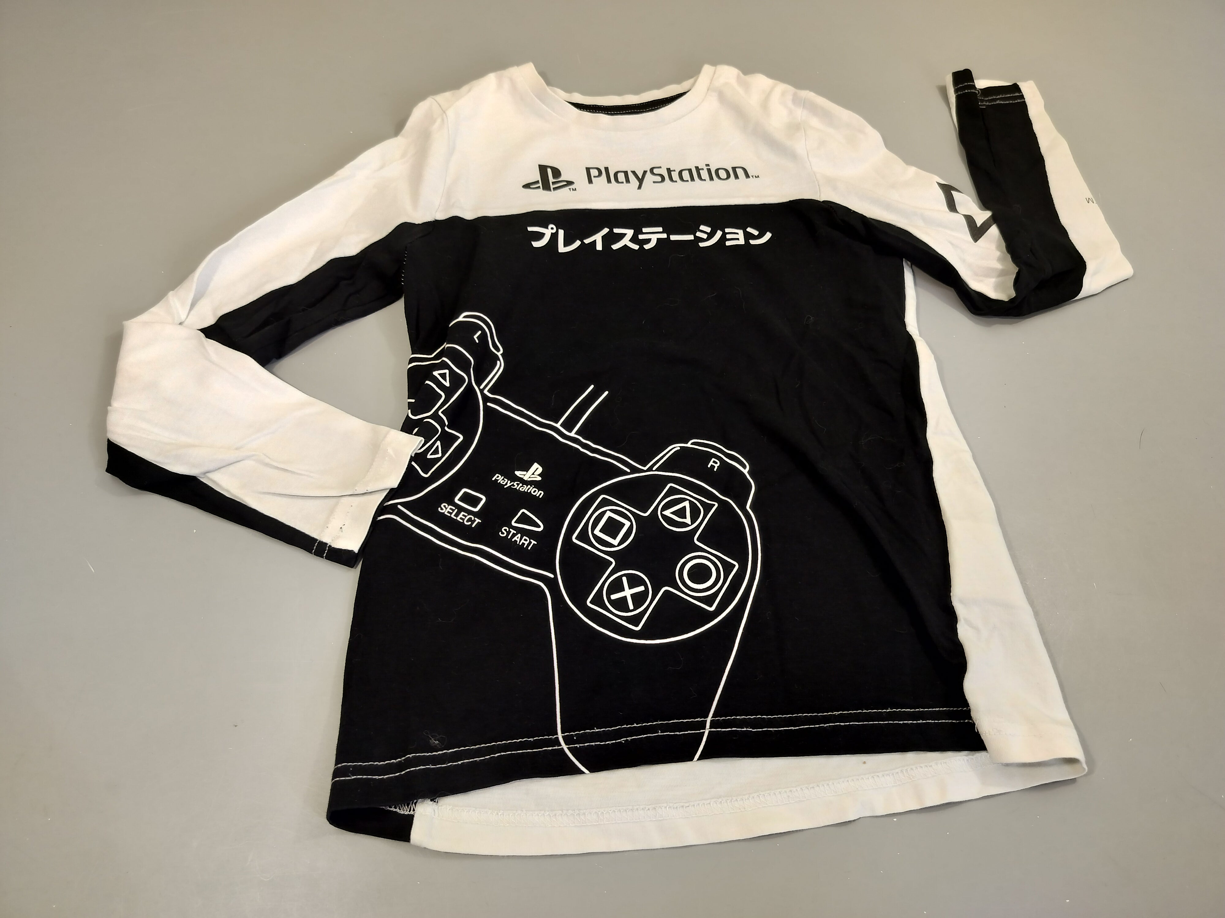 T-shirt m.l noir et blanc 