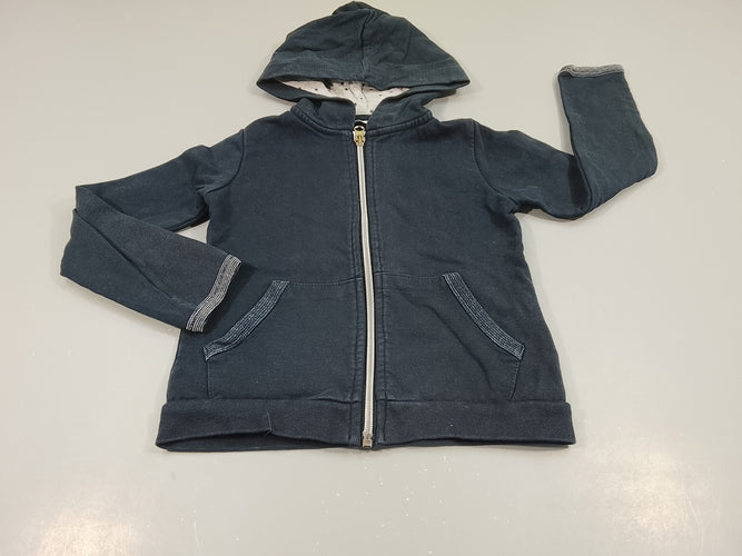 Sweat zippé à capuche bleu marine Monoprix, moins cher chez Petit Kiwi