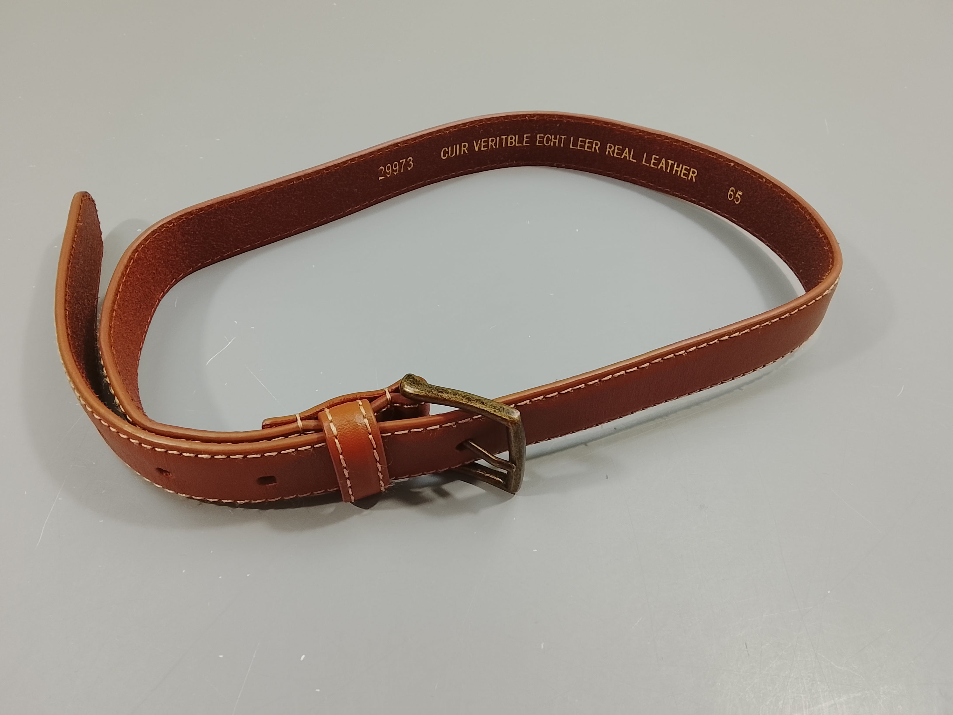 Ceinture en cuir brun