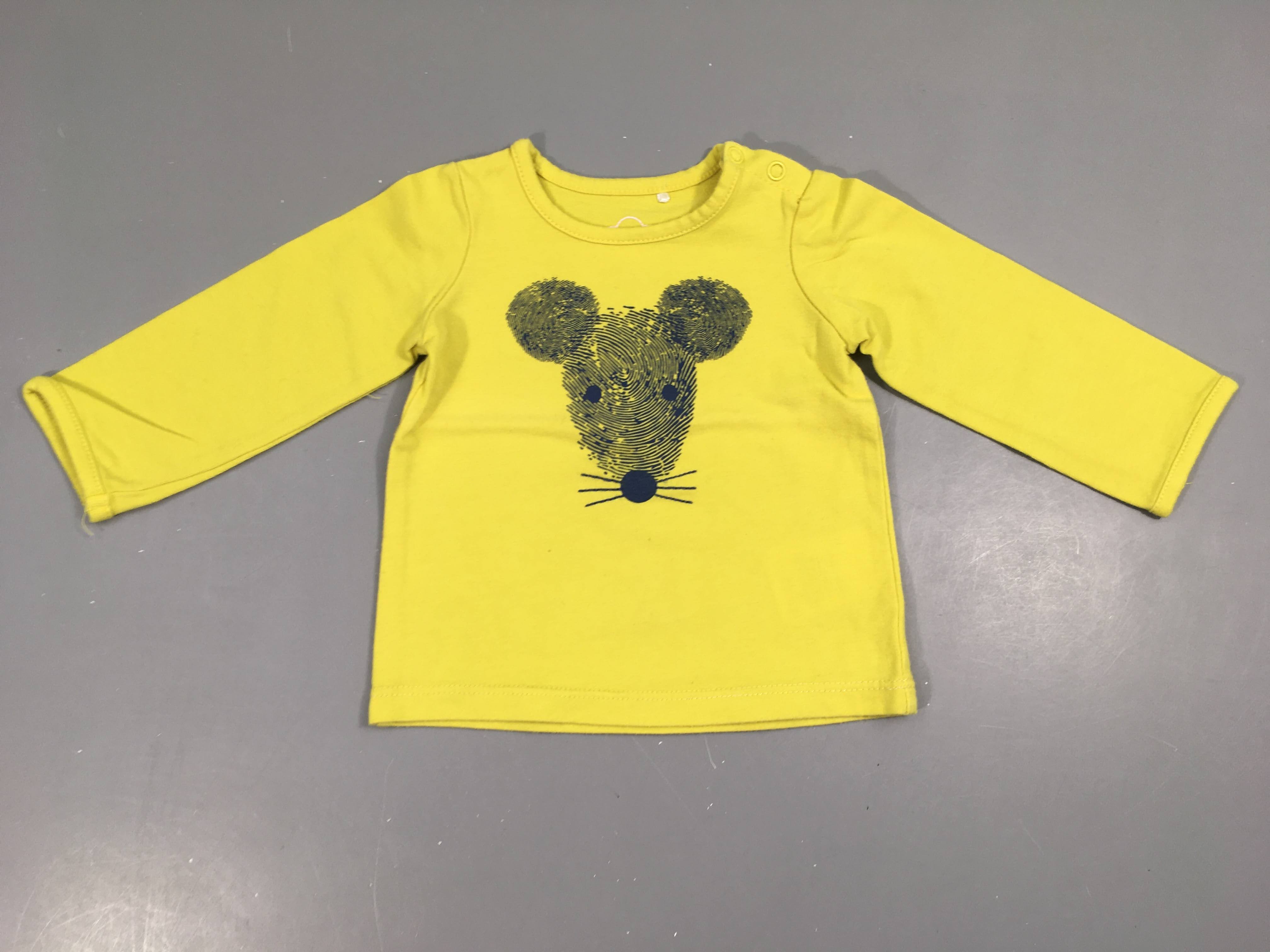 T-shirt m.l jaune souris