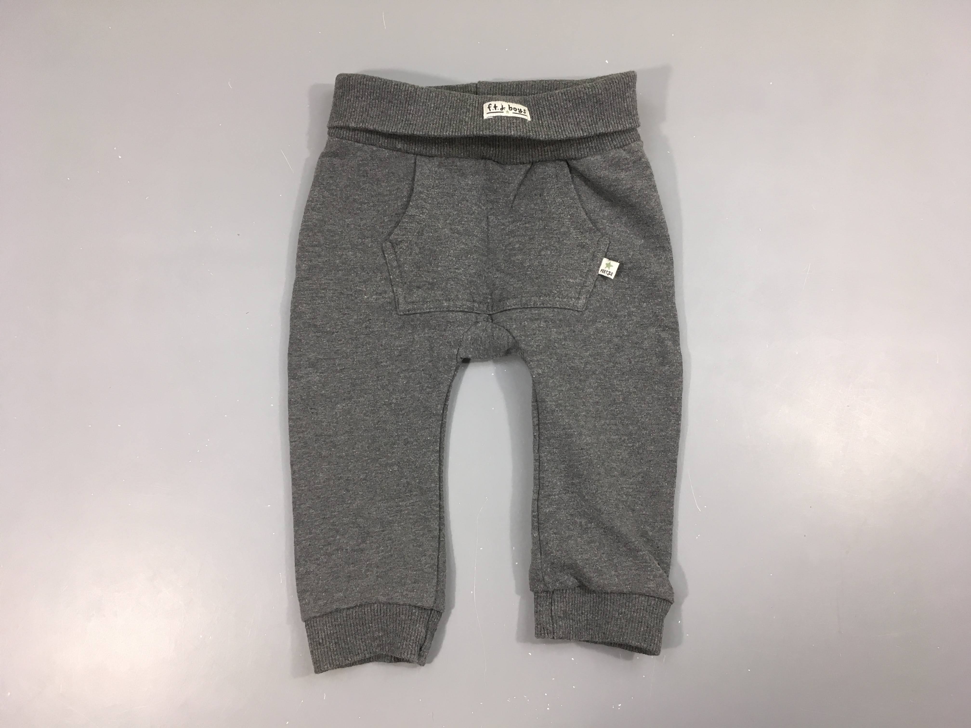 Pantalon molleton gris chiné poche avant, Feetje