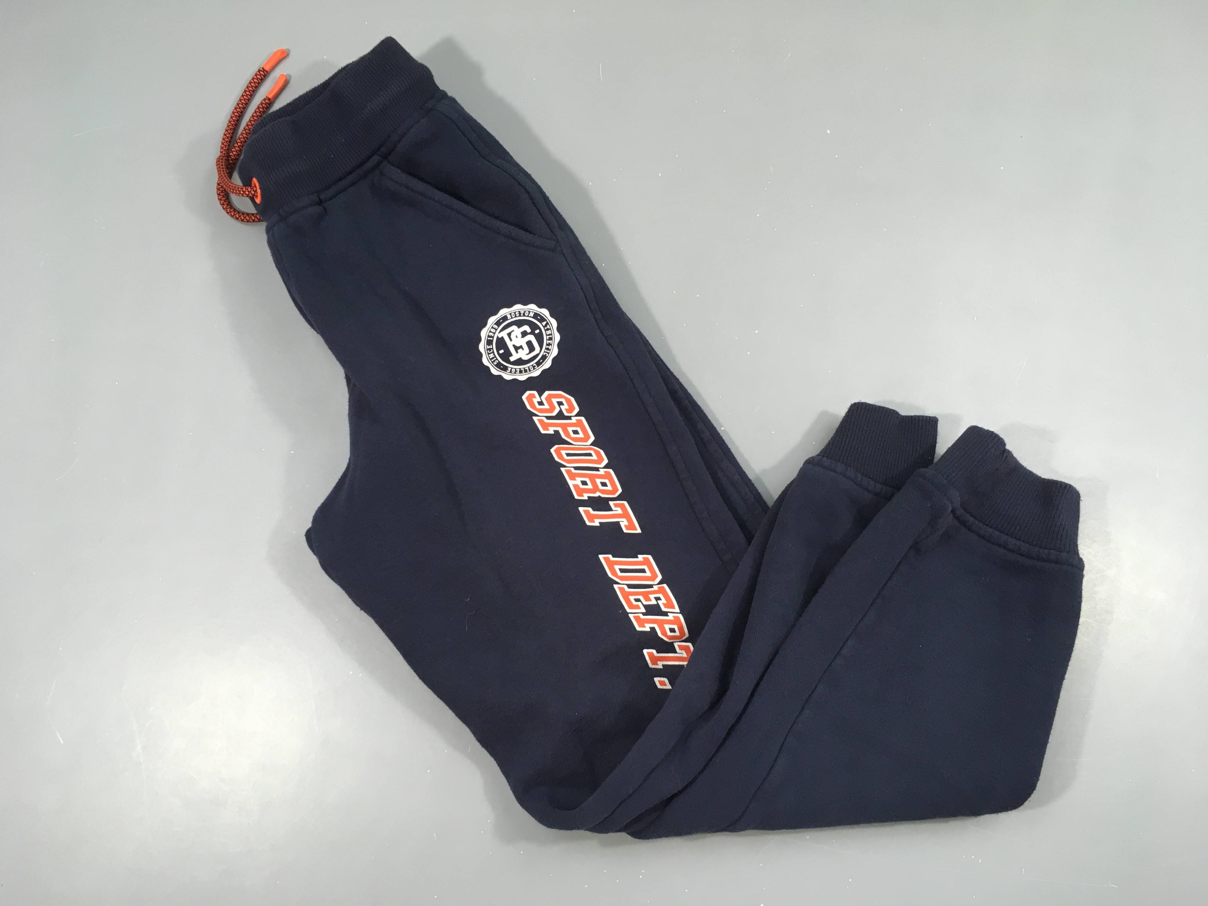 Pantalon training bleu foncé sport dept, bouloché