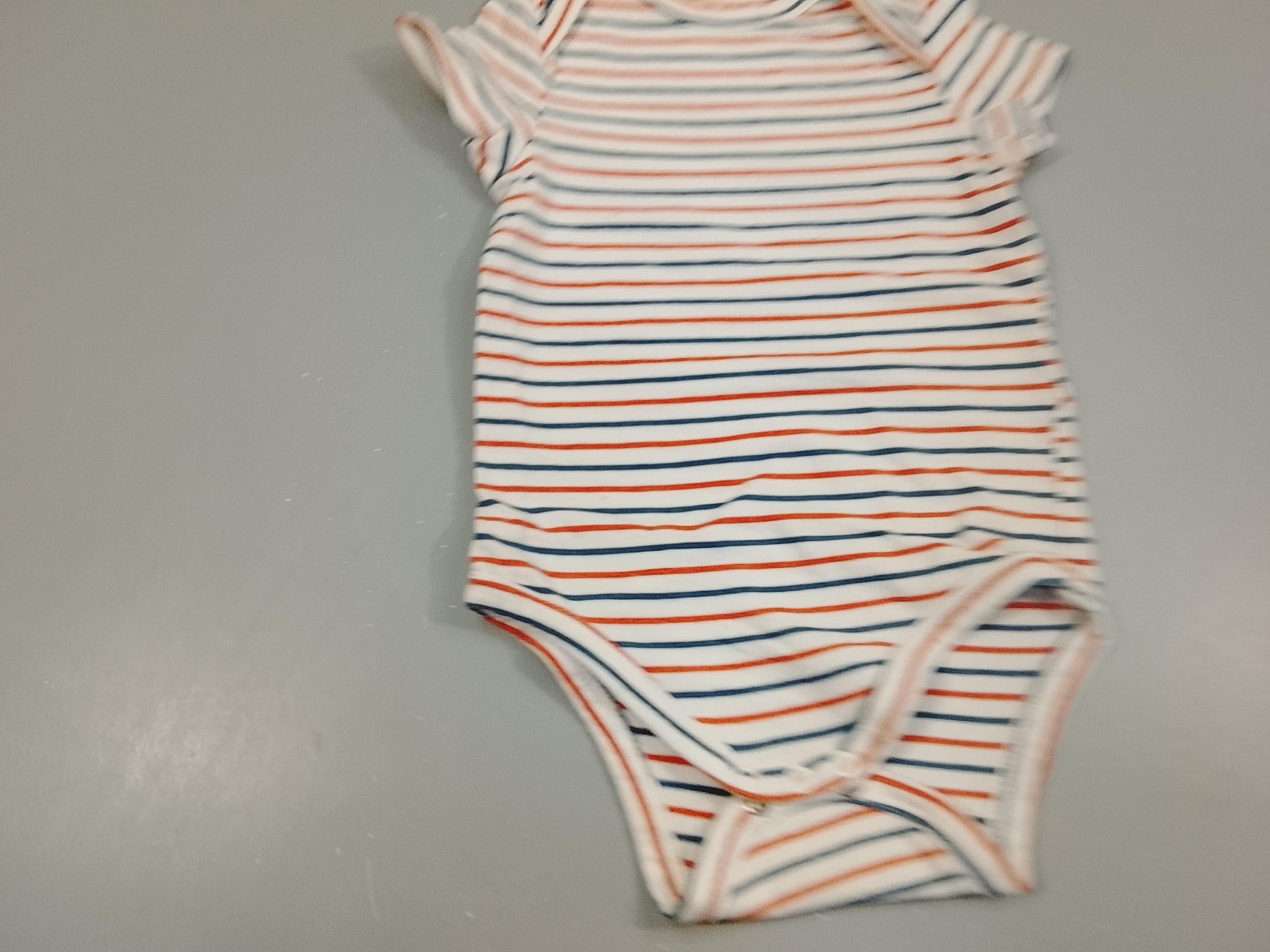 Body m.l blanc rayé bleu, rouge