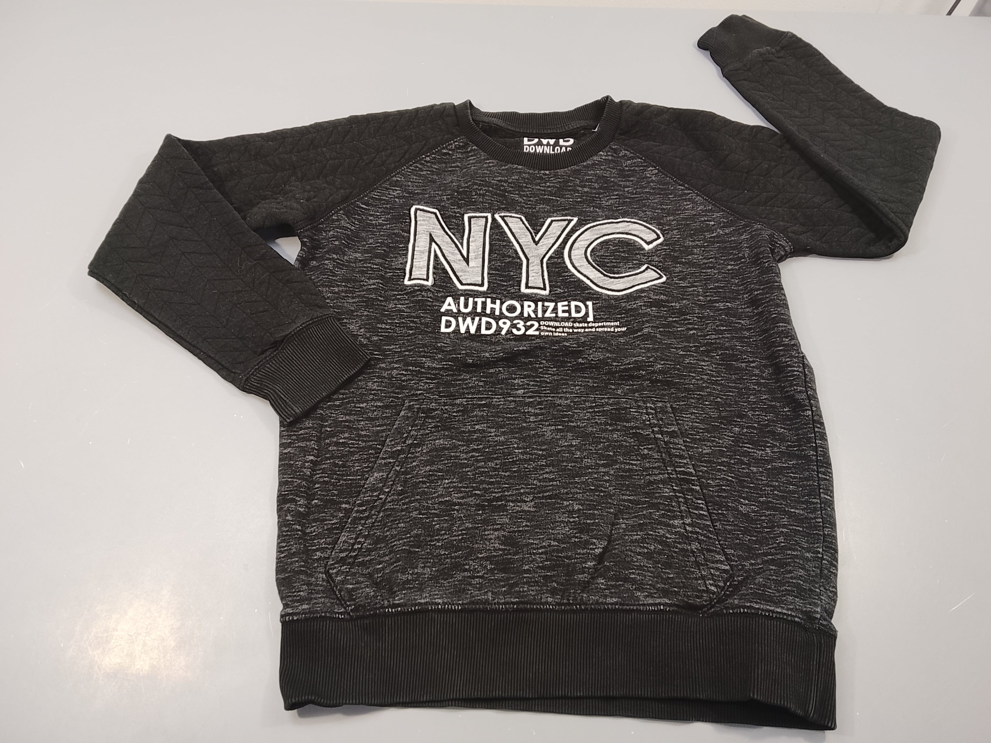 Sweat gris anthracite flammé 