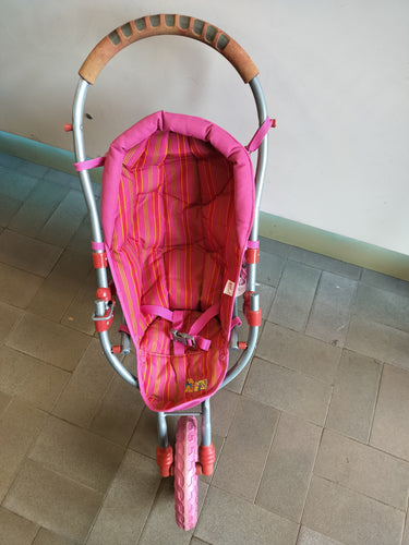Poussette poupée rose, pliable., moins cher chez Petit Kiwi