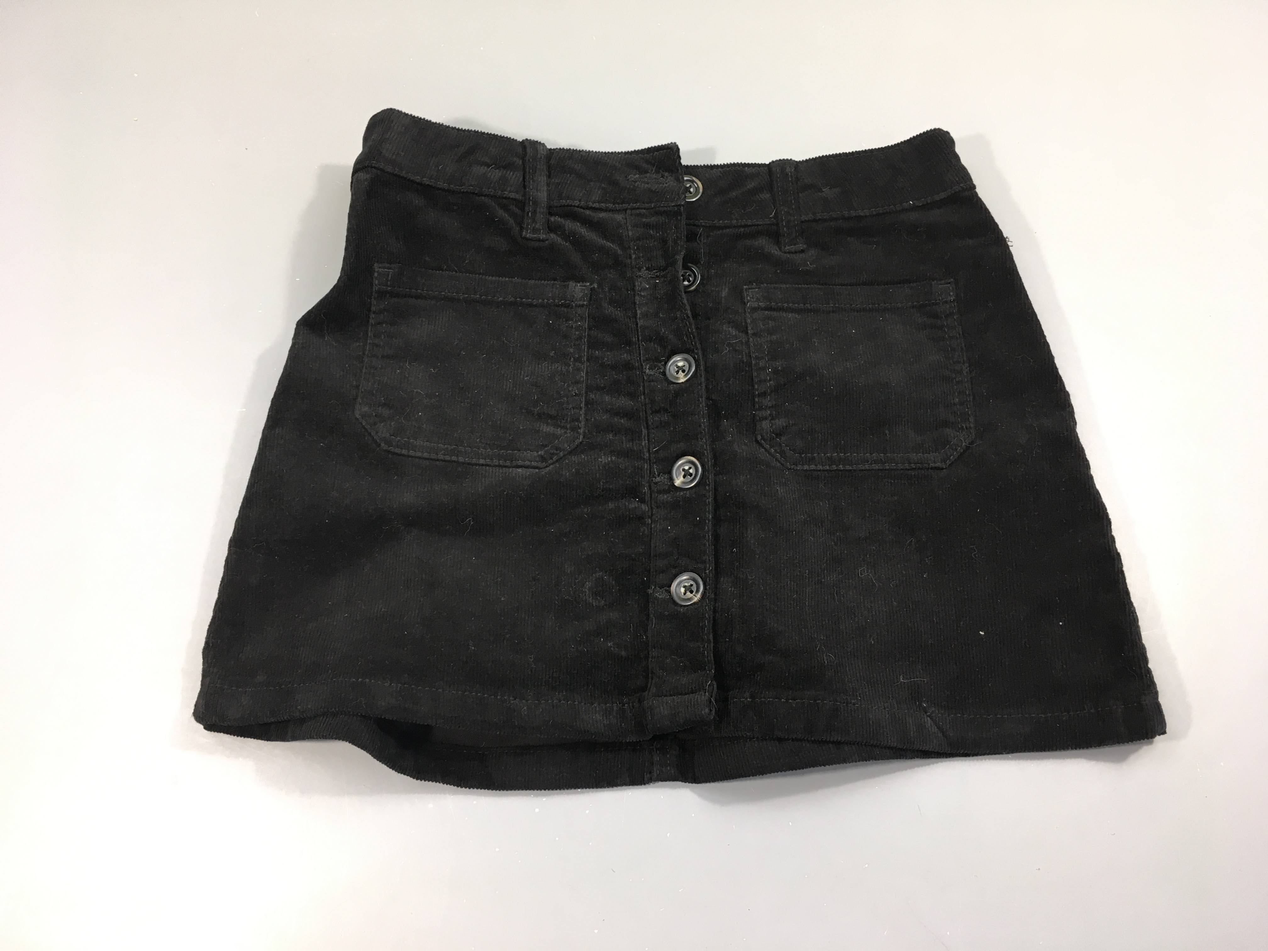 Jupe velours côtelé noire