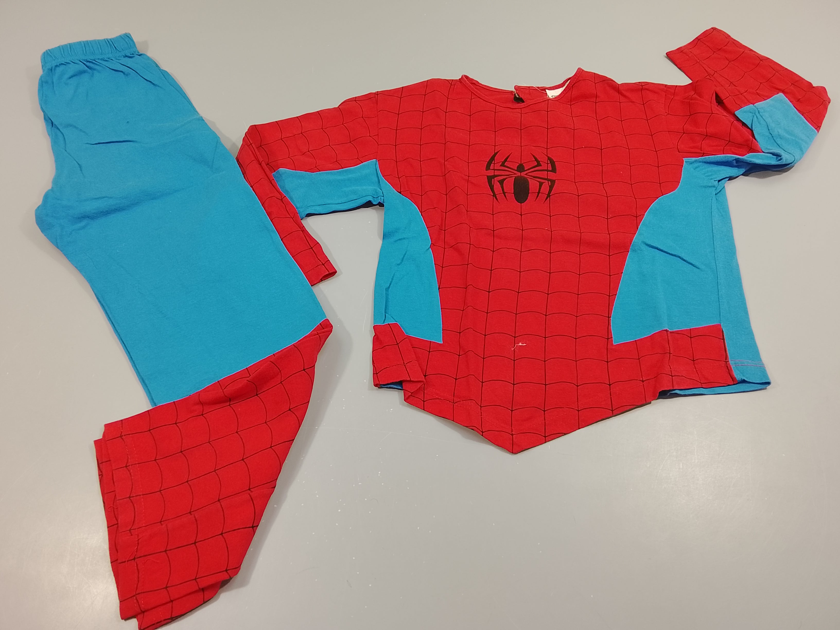 Déguisement Mar.vel Spiderman Pantalon + T-shirt m.l bleu, rouge