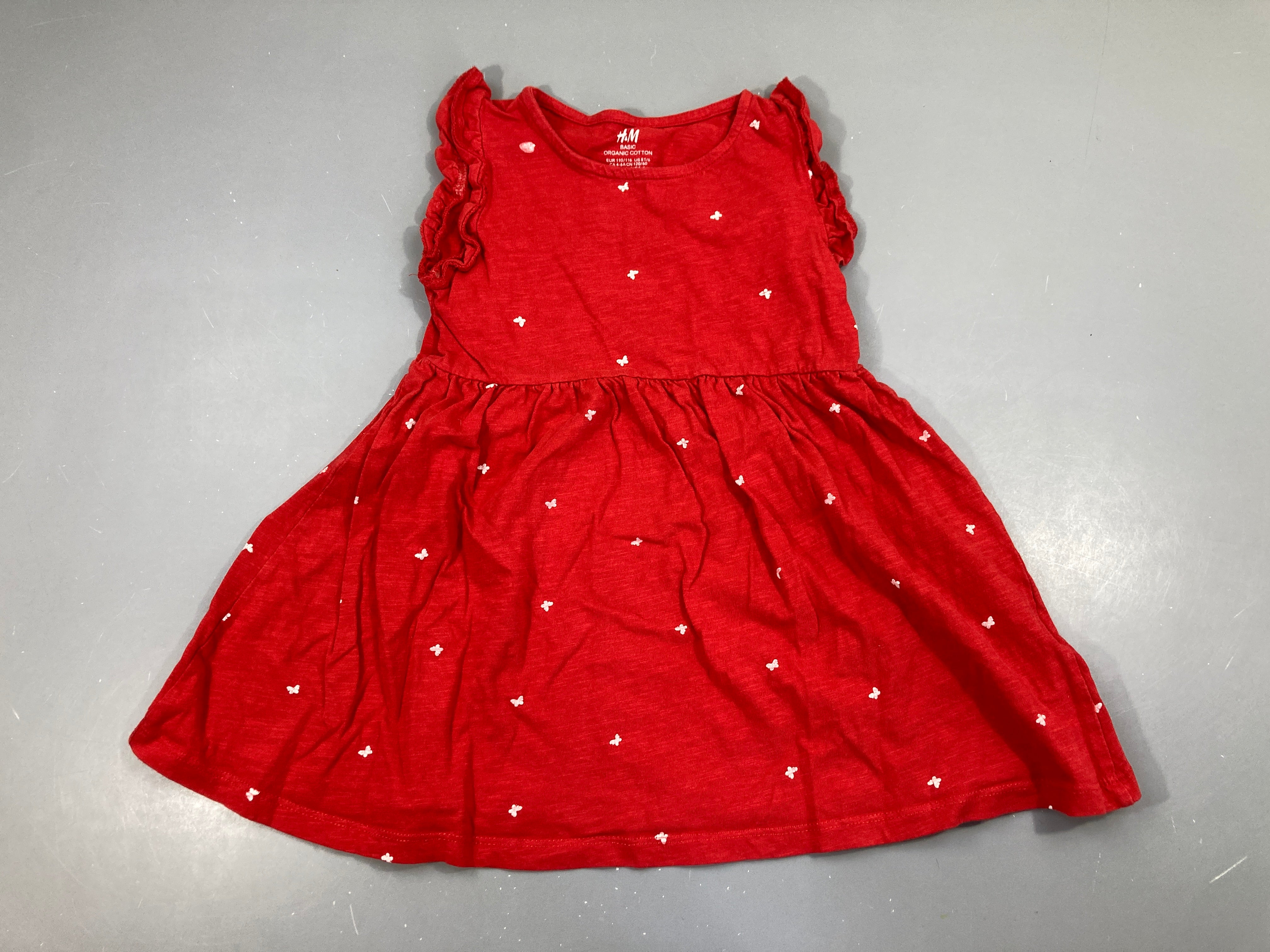 Robe m.c jersey flammé rouge papillons