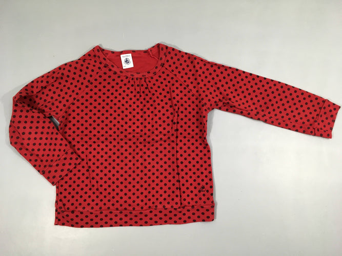 T-shirt m.l rouge pois noirs, moins cher chez Petit Kiwi