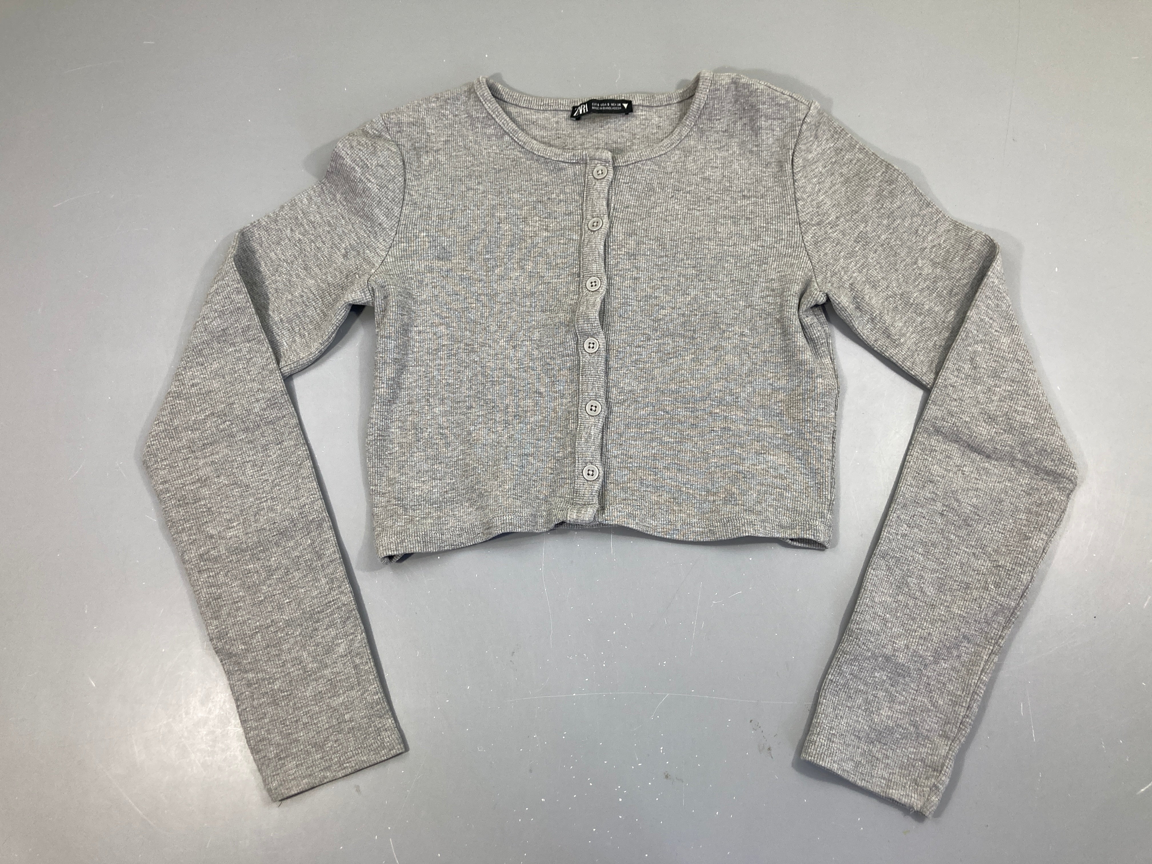 Gilet court gris chiné