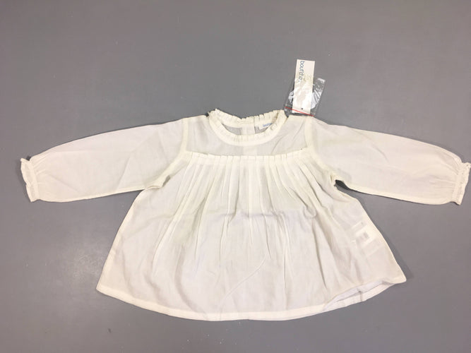 Neuf-Blouse m.l blanche, moins cher chez Petit Kiwi