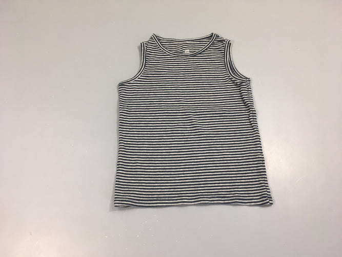 Chemsiette s.m gris rayé bleu foncé, moins cher chez Petit Kiwi