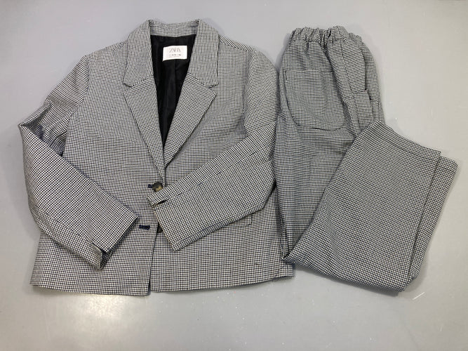 Ensemble 2pcs blazer et pantalon noir blanc pied-de-poule, moins cher chez Petit Kiwi
