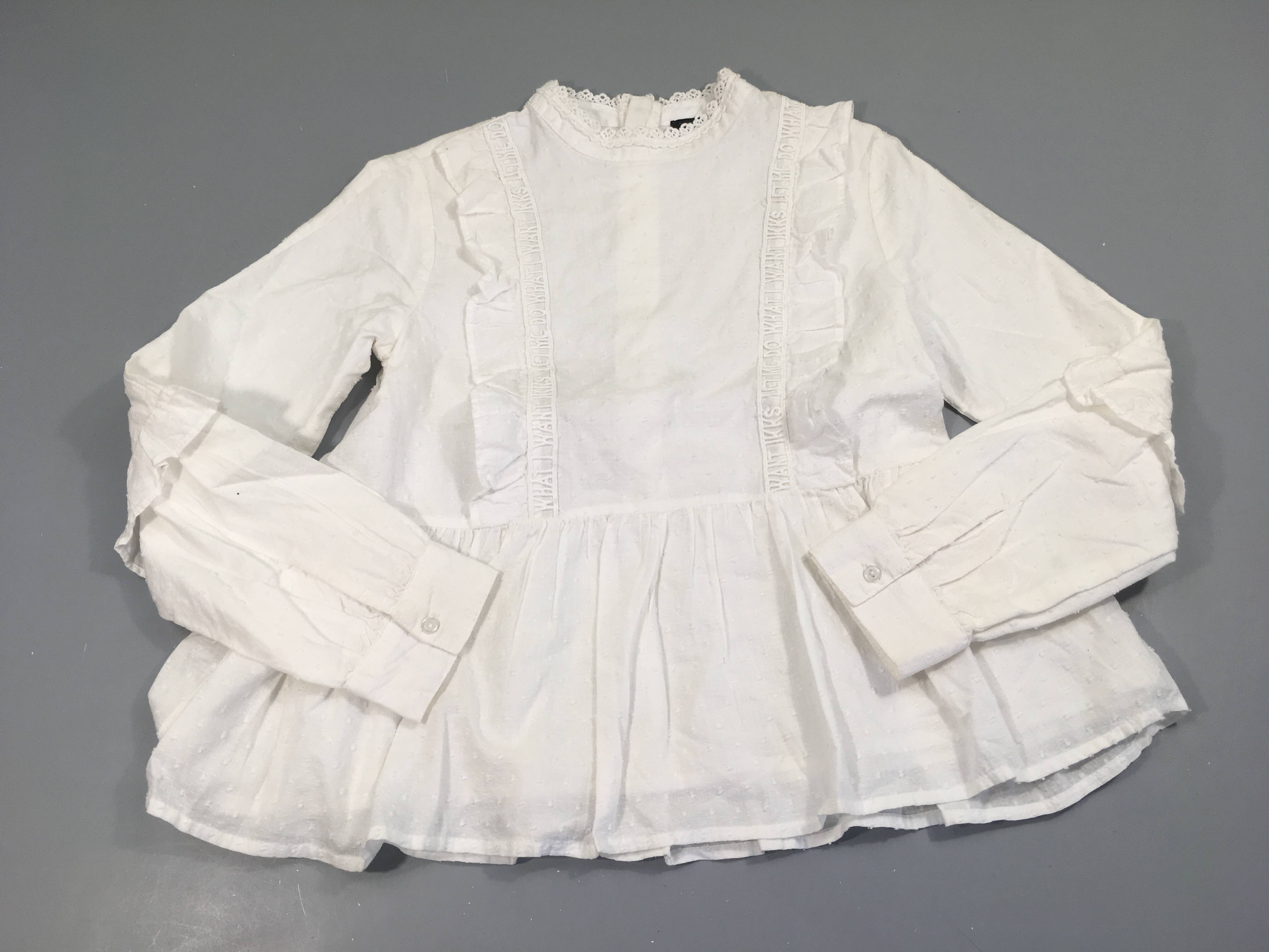 Blouse ml texturée froufrou