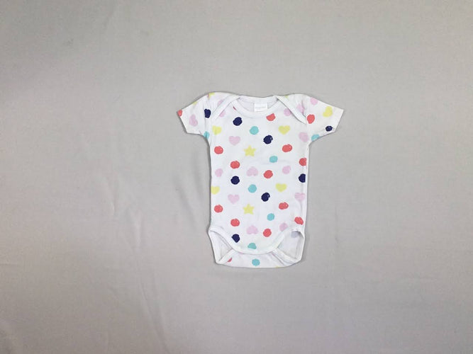 Body m.c blanc pois, moins cher chez Petit Kiwi