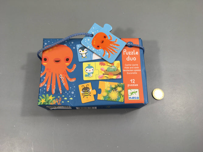 Puzzle duo cache-cache, +2a - complet, moins cher chez Petit Kiwi