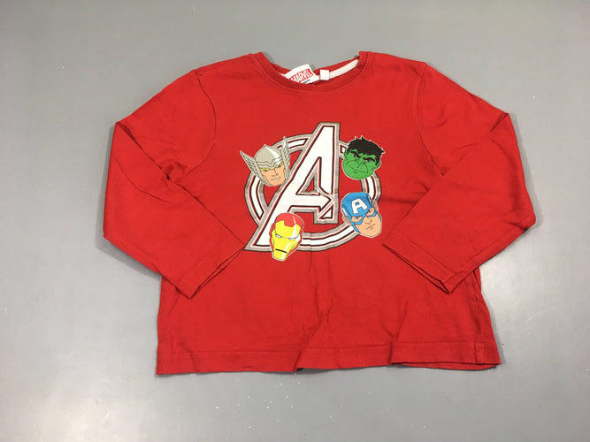 T-shirt m.l rouge Avengers, moins cher chez Petit Kiwi