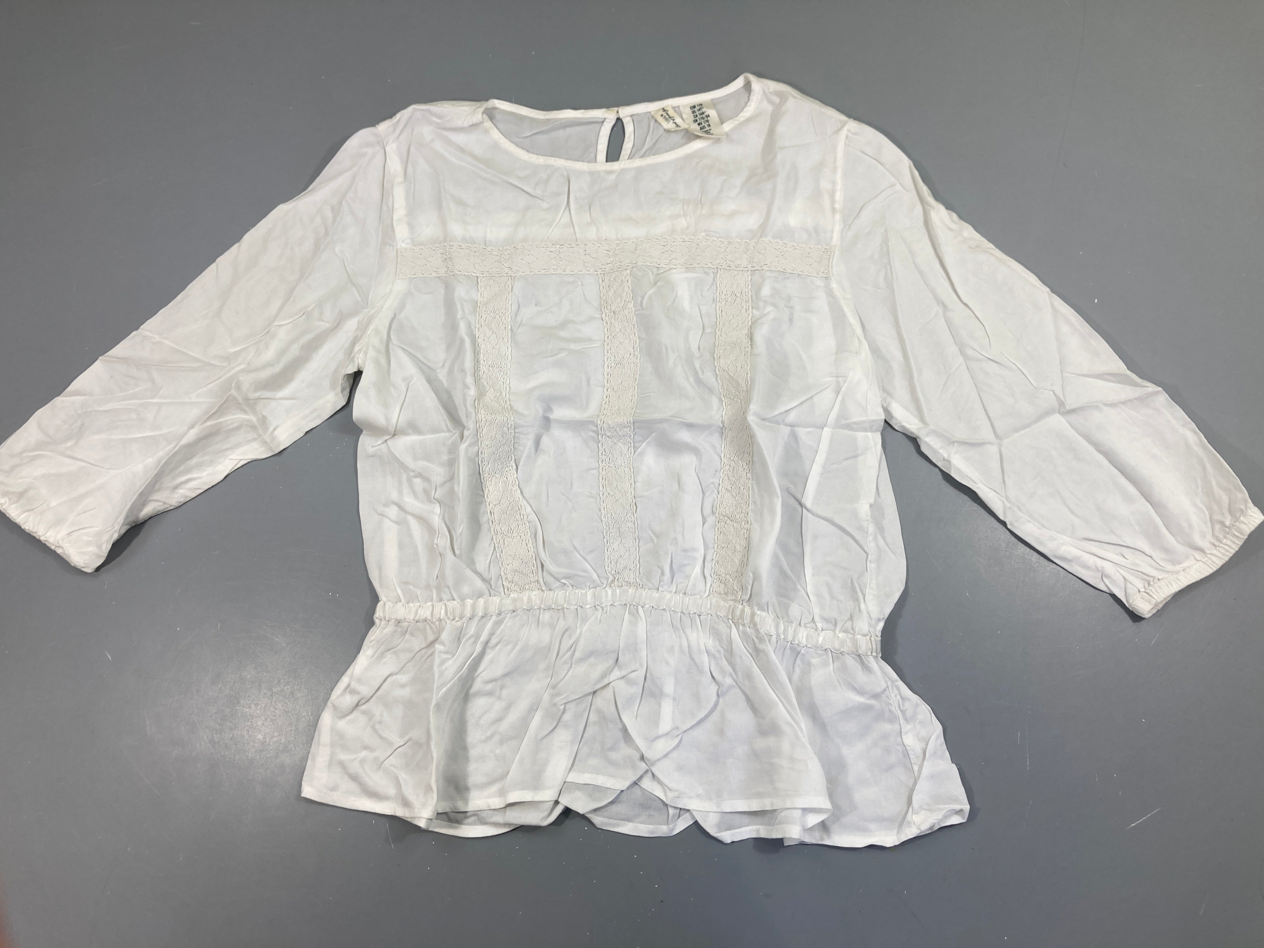 Bouse ml blanche broderies