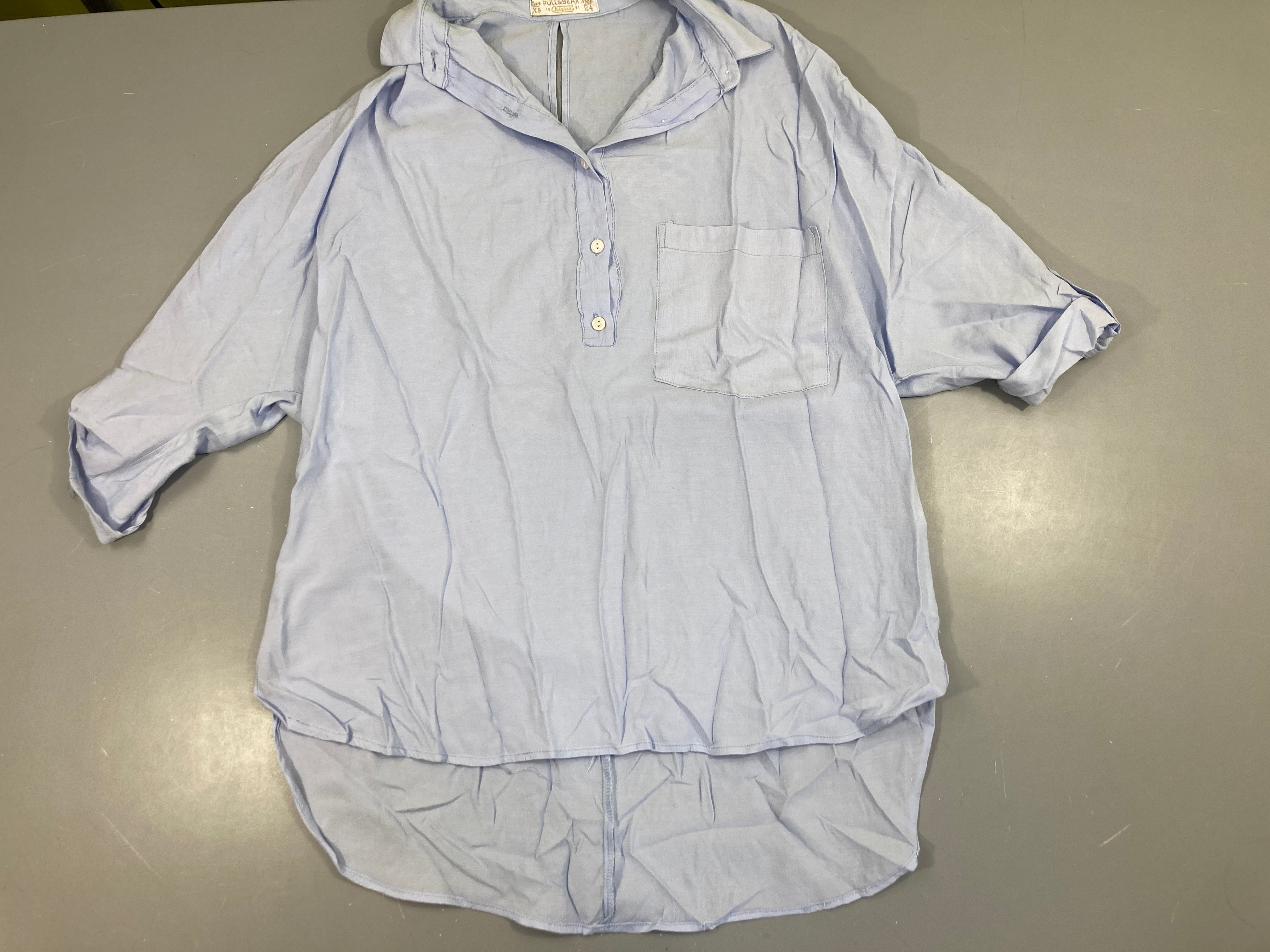 Blouse ml légère bleu, Pull&Bear