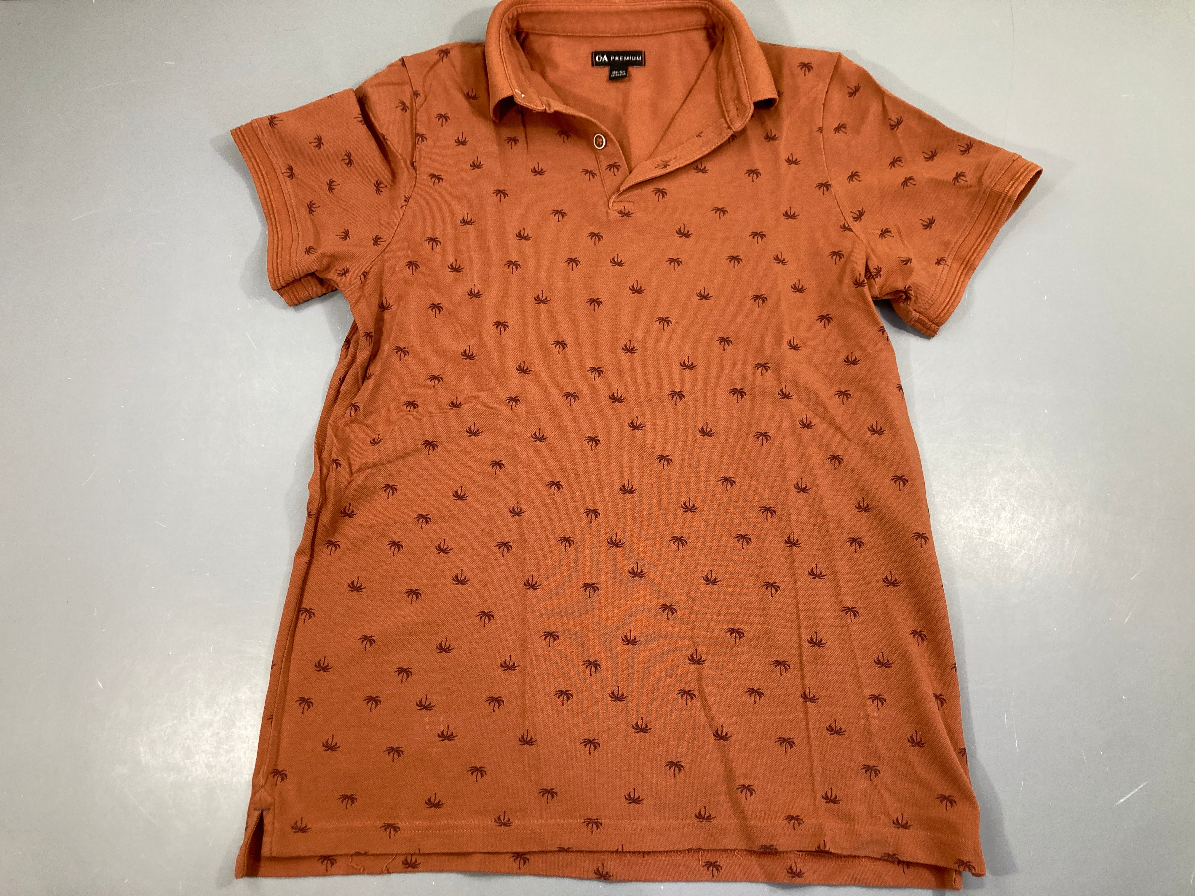 Polo m.c brique palmiers