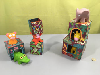 Maxi Topanijungle +18m, pièces en carton griffonnées