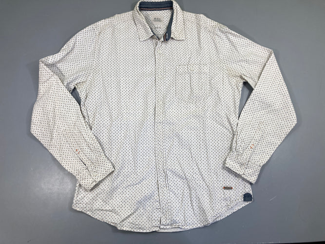 Chemise m.l grise motifs bleu/jaune Slim Fit, moins cher chez Petit Kiwi