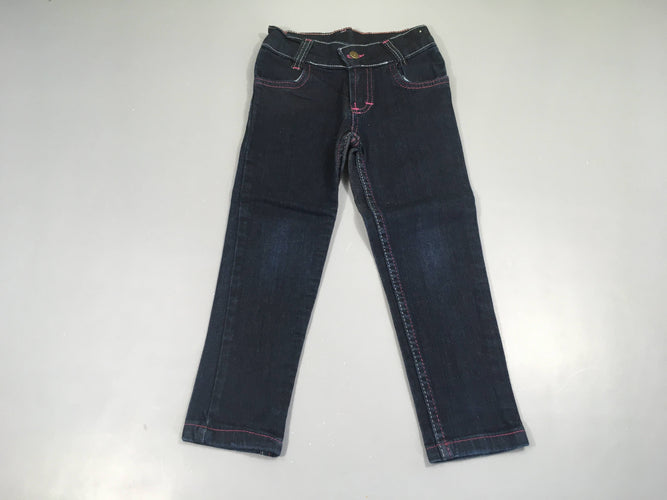 Jeans foncé surpiqures roses D&G, moins cher chez Petit Kiwi