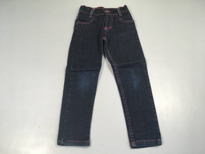 Jeans foncé surpiqures roses converse, moins cher chez Petit Kiwi
