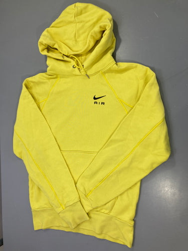 Sweat capuche jaune logo Air, poche kangourou, moins cher chez Petit Kiwi